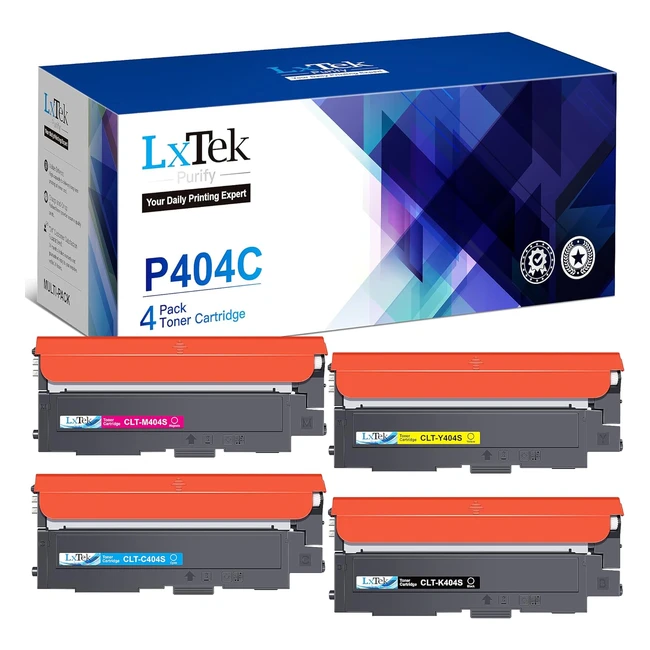 Cartouches de toner compatibles LXTEK Purify CLTP404C CLT404S pour Samsung C480W - Noir Cyan Magenta Jaune