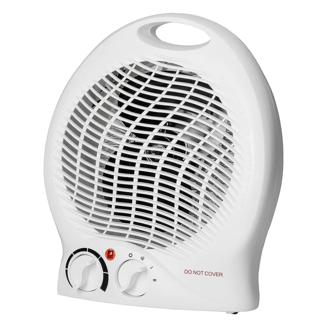 Elasto Heizlüfter Mobil 2000W inkl. Ventilator - Tragbares Heizgerät mit Thermostat - Energiesparend & Leise