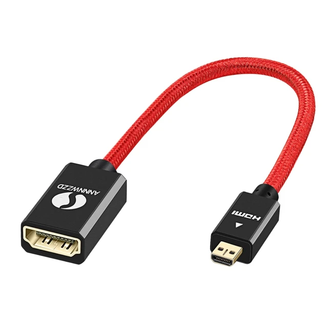 Adaptador Micro HDMI a HDMI 4K 60Hz | Alta Resolución | Canal de Retorno de Audio | Triple Blindaje
