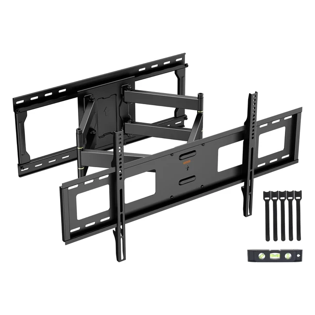 Whyfone Adjustable TV Wall Bracket Mount - Full Motion, 635mm Dual Arms, Fits 42-90 inch Flat Curved TVs