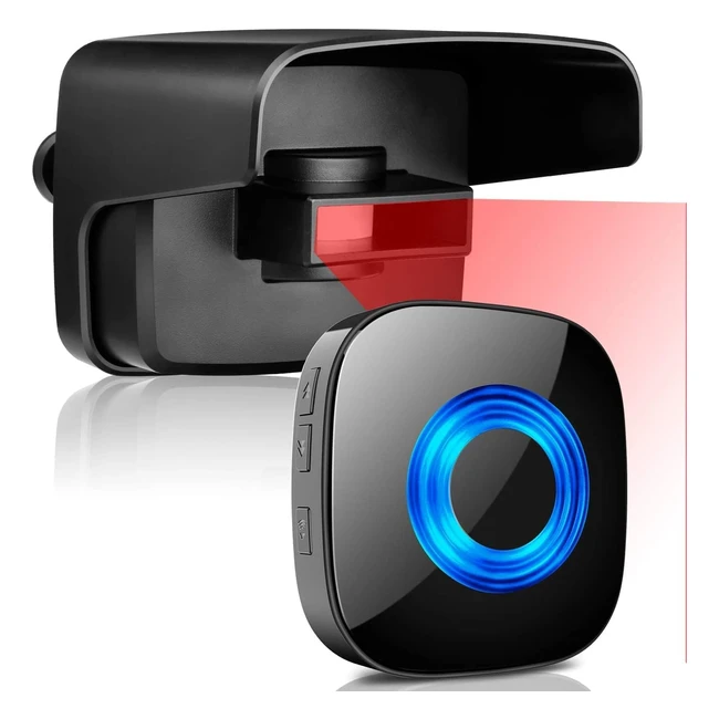 Alarma de Entrada Detector de Movimiento Inalámbrico - Impermeable - 150 pies de Alcance - PIR y Receptor Enchufable