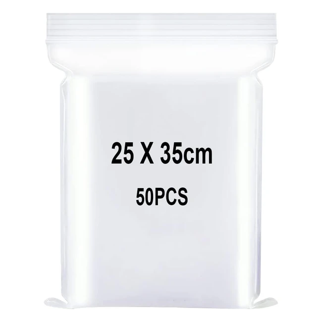 Sacchetti Plastica Trasparente Richiudibili 25x35cm - 50pz