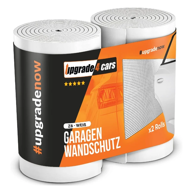 Upgrade4cars Mousse Protection Garage Mur Adhésive Blanc | Protège Porte Voiture Noir Antichoc