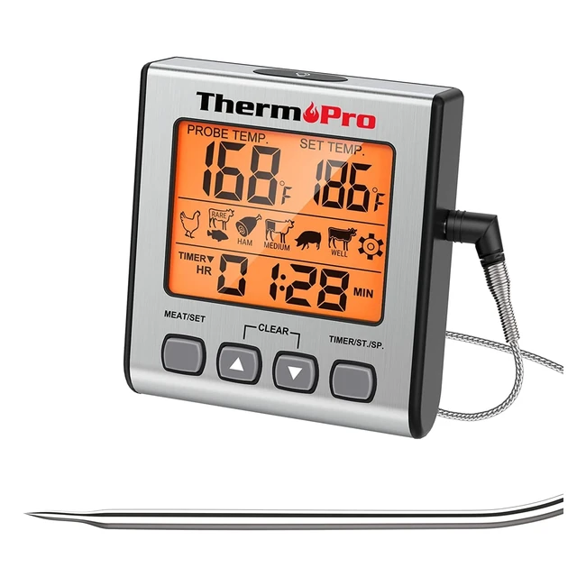 ThermoPro TP16S Digital Meat Thermometer - Accurate Candy Thermometer for Grilli