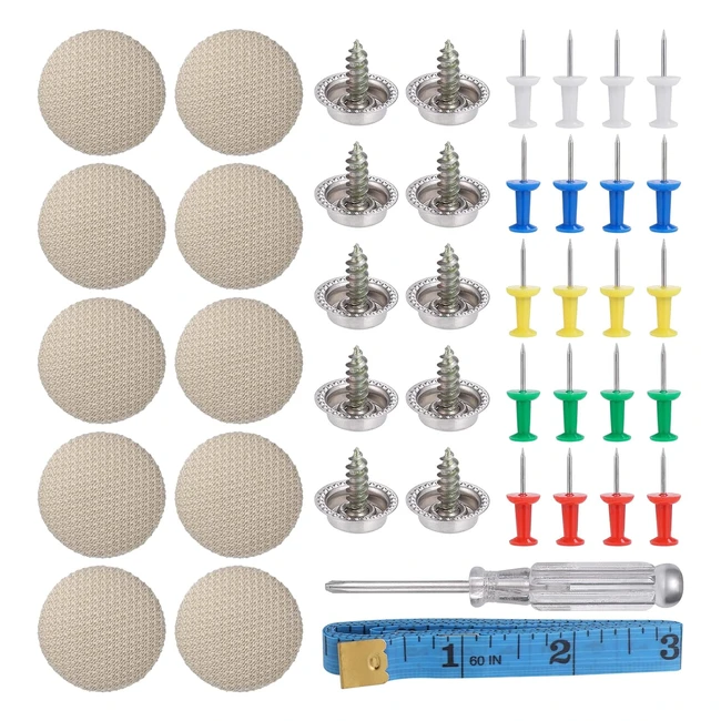 Kit Riparazione Cielo Auto Zocipro 65pcs - Rivetti Pulsante - Beige