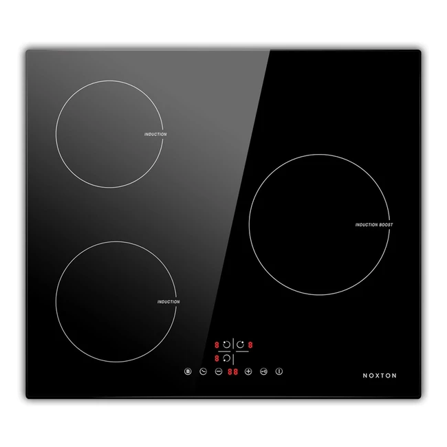 Plaque à induction encastrable Noxton 3 feux 9 niveaux de puissance