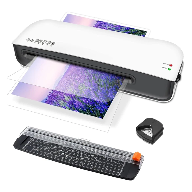 Plastificatrice A4 Qfun con 9 pouches - Set di laminazione per scuola casa e uf