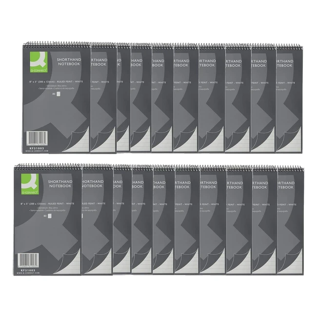 Q Connect Taccuino 80 Fogli a Righe - Confezione da 20