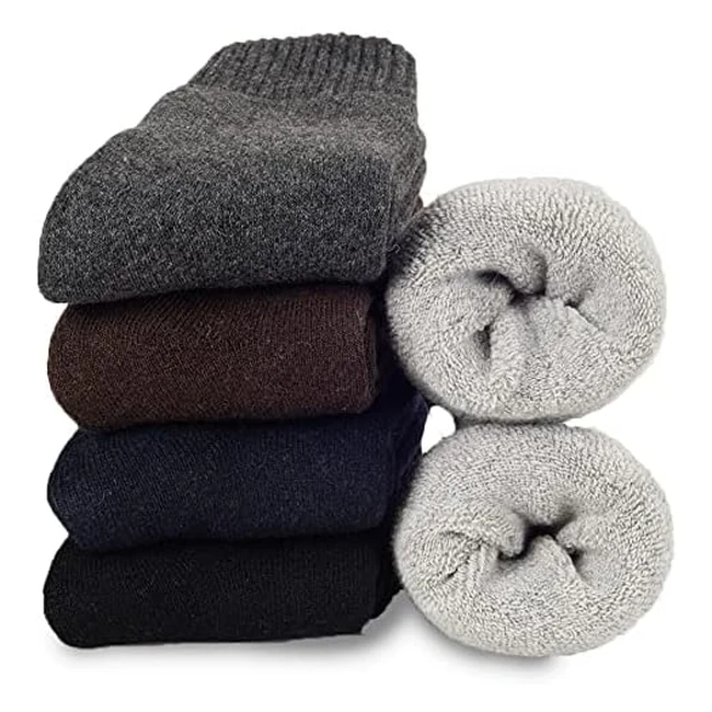 Calcetines Térmicos Hombres - Josnown 5 Pares Gruesos - Talla 39-45