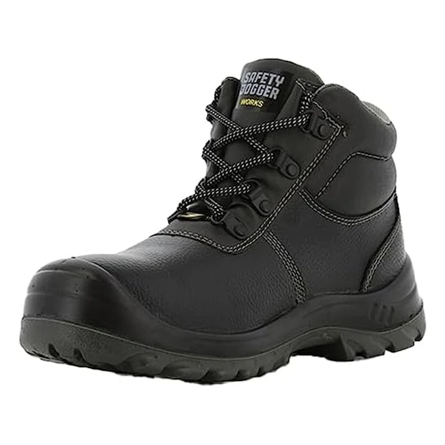 Scarpe da lavoro Safety Jogger Bestboy con punta in acciaio S3S1P per uomini e donne - Antiscivolo, antiforatura, suola in acciaio, assorbimento degli urti - Nero