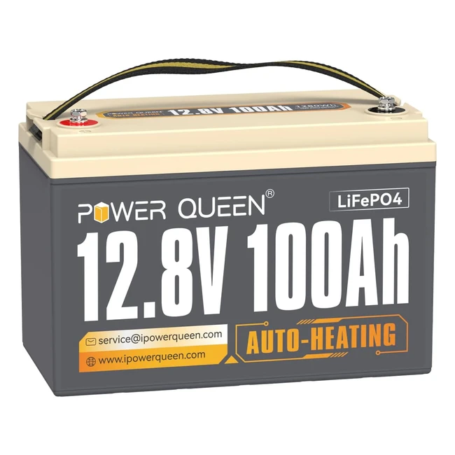 Batteria Power Queen 12V 100Ah LiFePO4 con autoriscaldamento - Perfetta per camp