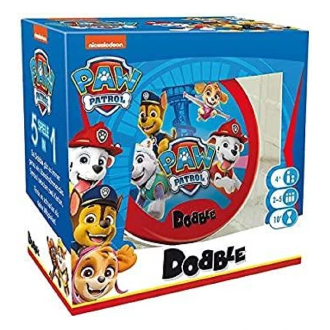 Dobble Paw Patrol - Juego de Cartas Rápido - 25 Jugadores - Alemán