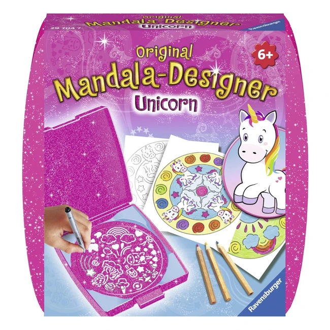 Mandala Designer Mini Unicorn - Fai da te e pittura - Colore bianco - Ref 29704