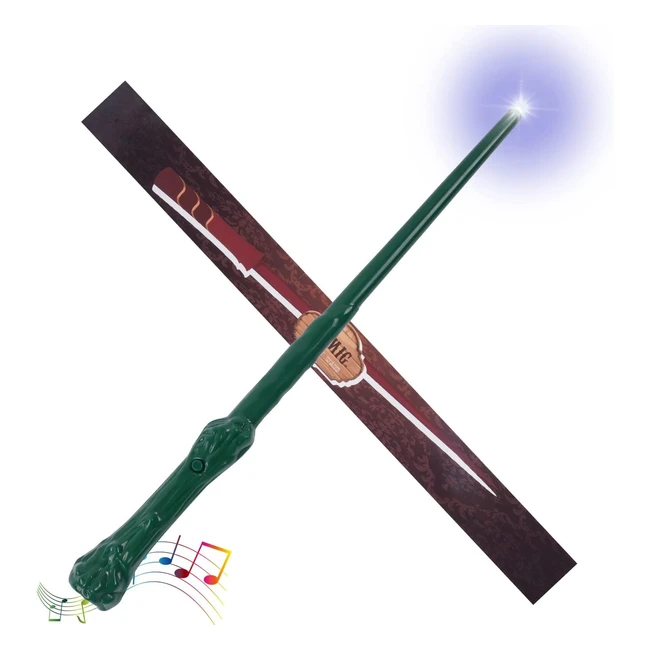 Baguette Magique Collector Patronus - Baguette Magique de Luxe Son et Lumière - 31 cm - Vert
