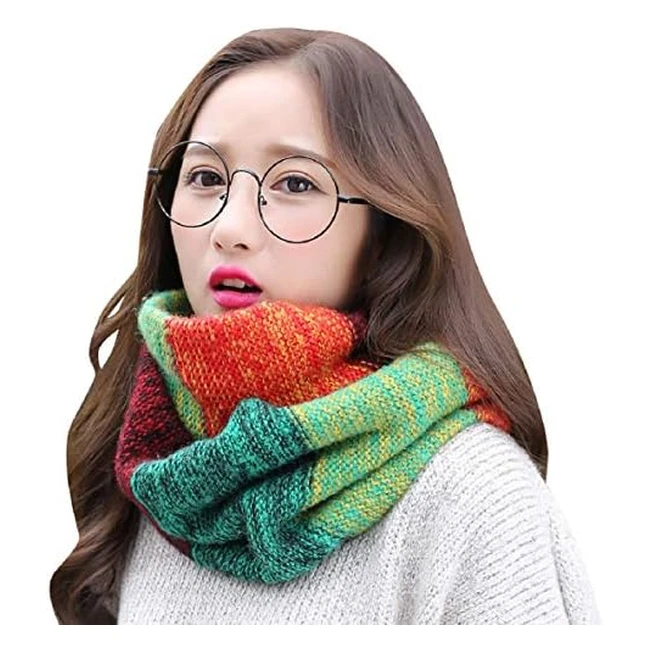 Sciarpa Tubo Donna Tuopuda Addensata Maglia Mescolano Colori - Ref. 1234