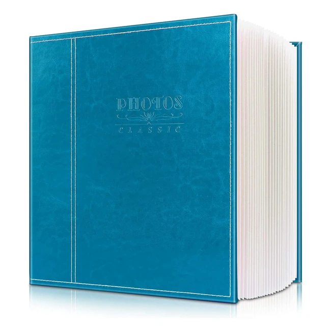 Magnetic Selfstick Page Photo Album - Holds 4x6, 5x7, 6x8, 8x10, 10x12 Photos - Leather Cover - Suitable for Anniversary, Wedding, Baby Growth, Family Album