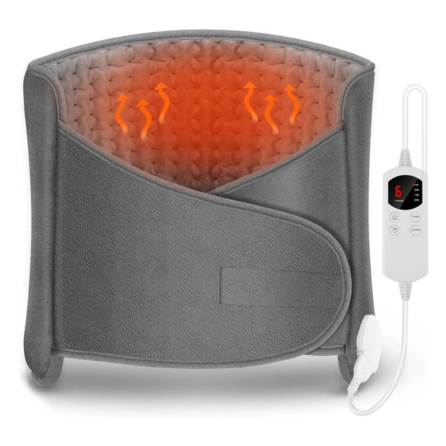 Manta Eléctrica Arlierss con Fijadora - 6 Niveles de Temperatura - 4 Configuraciones de Tiempo - 126x30cm