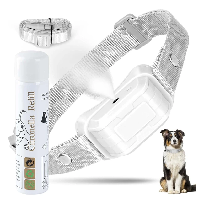 Citronella Bark Collar for Medium Large Dogs - Rechargeable Automatic Stop Spra