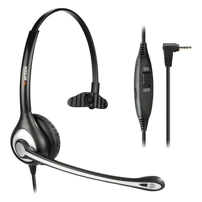 Auriculares 25mm Monoaural con Cancelación de Ruido y Control de Volumen - Wantek