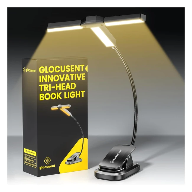 Lmpara de lectura Glocusent tricabezal 3 colores 5 niveles de brillo