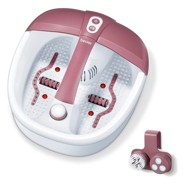 Beurer FB 35 Fubad mit Vibration und Blasenmassage WeiRot 41 x 38 x 17 cm