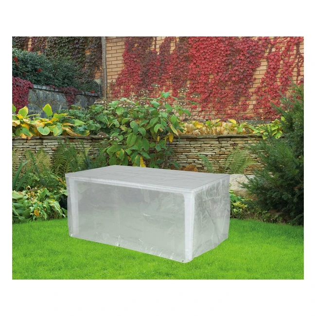 Mesa de jardín cuadrada transparente - Happy People 79291 - Dimensiones 180x100x75cm