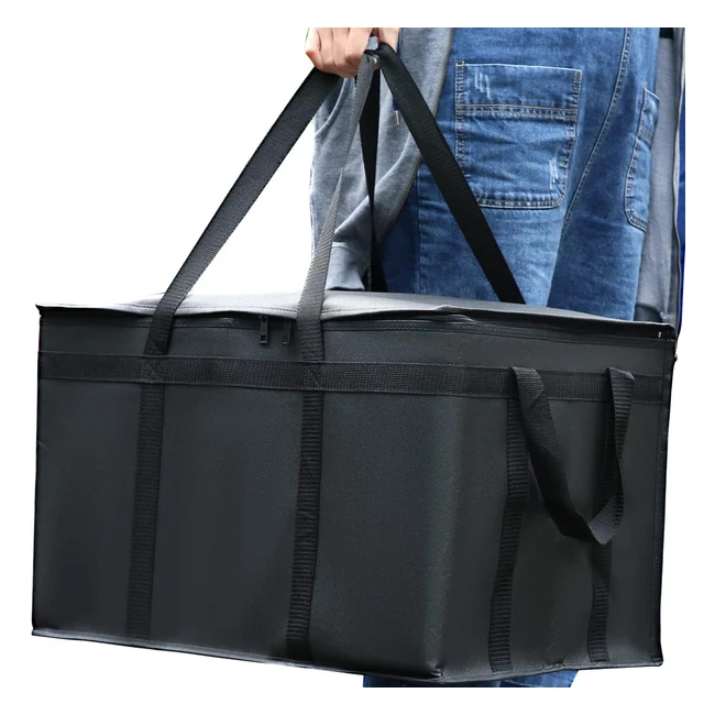 Borsa Termica Grande Riutilizzabile - Spesa e Picnic - Nero