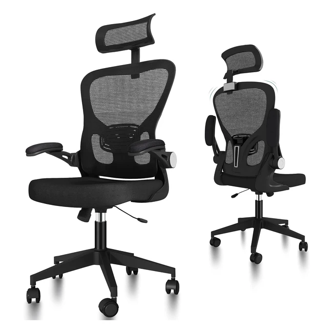 Holengain Ergonomic Office Chair - Adjustable Lumbar Support - Heavy Duty - Executive Work Study
