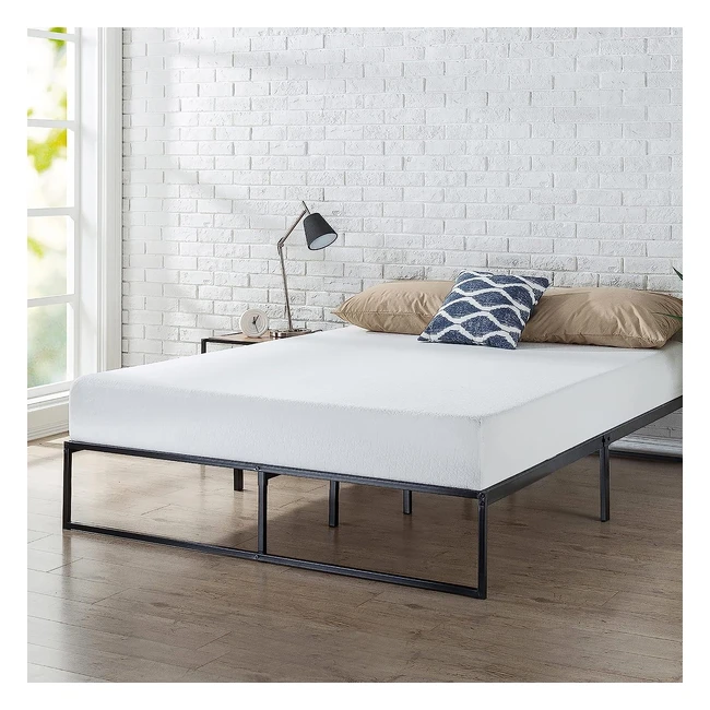 Zinus Lorelai Metal Platform Bed Frame - Steel Slat Support - Underbed Storage - Easy Assembly - King - Black