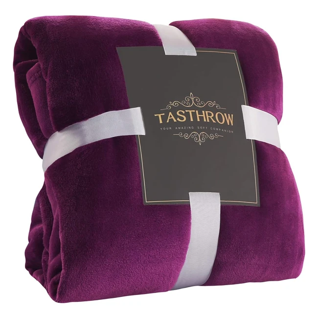 Couverture polaire moelleuse Tasthrow, violet, 130x180cm