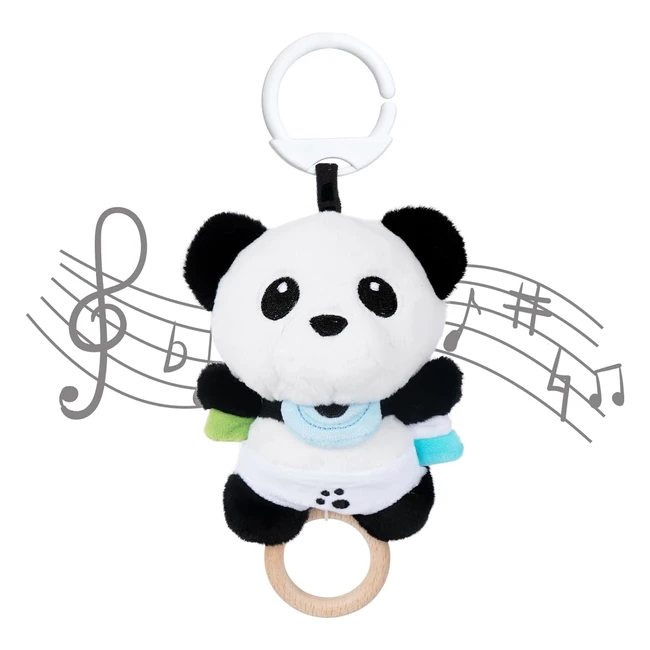 Peluche musicale panda pour bébé - Jouet d'éveil en coton - Cadeau de naissance