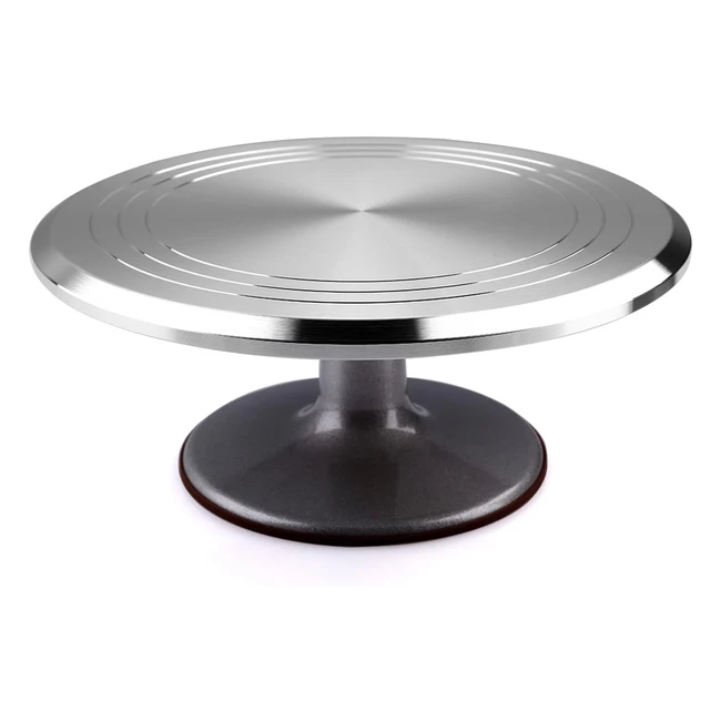 12 inch Rotating Cake Turntable - Aluminium Alloy Revolving Cake Stand - Perfect