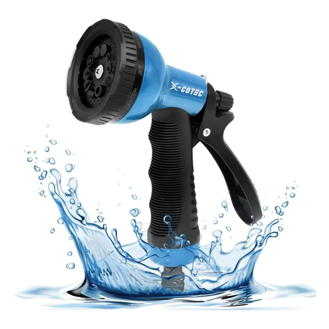 High Pressure Garden Hose Spray Gun - 10 Adjustable Watering Patterns - Heavy Duty - Multi Function