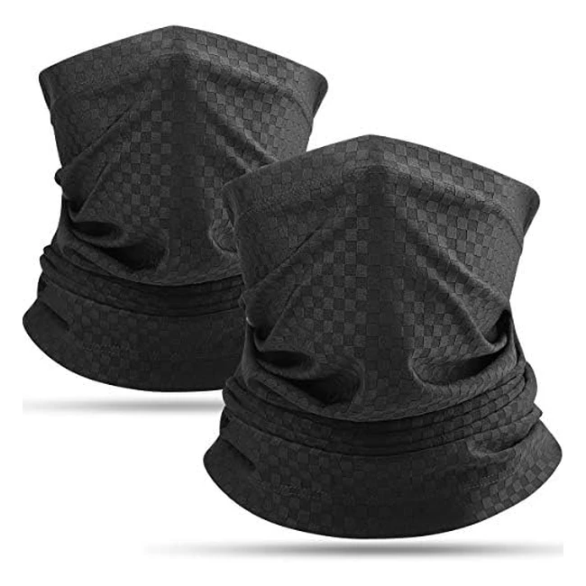 Scaldacollo Moto Estivo Hasagei - Bandana Nera - Fasce Ciclismo Uomo - Traspirante e Assorbente del Sudore