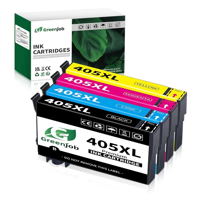 Greenjob 405XL Multipack Cartouche d'encre compatible pour Epson 405 XL - Pour Epson Workforce Pro WF3820 WF3825 WF4820