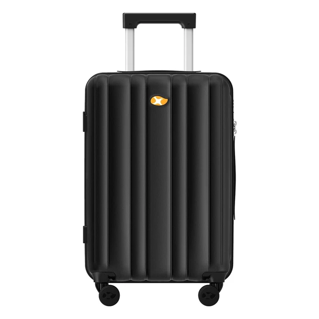 Valise Cabine Extensible 40L/92L - Légère et Résistante - Serrure TSA - 4 Roulettes Doubles Pivotantes - Noir
