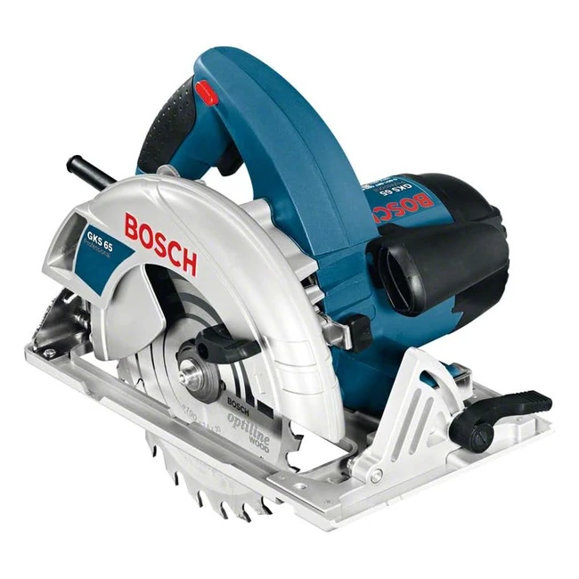 Scie circulaire Bosch Professional GKS 65 - 601667001, puissant moteur de 1600W, légère et maniable