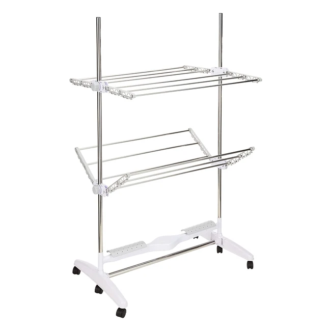 Stendibiancheria Elettrico Pieghevole InnovaGoods 12 Barre 24W Bianco