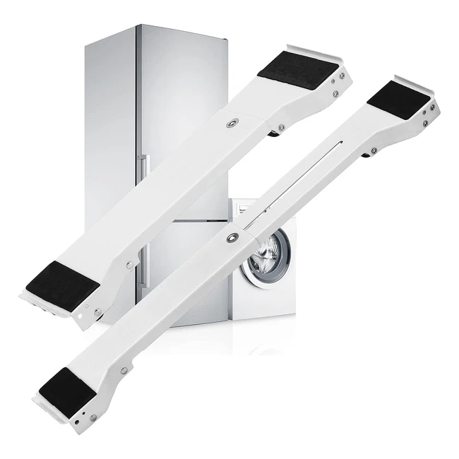 Carrello Lavatrice con Ruote Base Regolabile 300kg Bianco