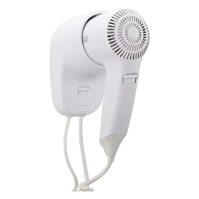 Sèche-cheveux mural Bakaji 1200W - Double vitesse - Blanc