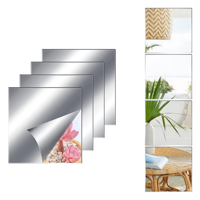 Miroir mural acrylique autocollant 2mm - Léger et durable