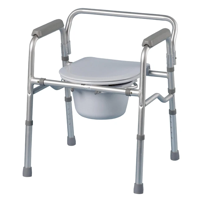 Homecraft Folding Commode Chair - Lightweight and Portable - Support for Elderly