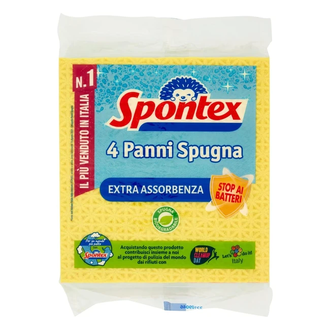 ¡Compra ahora Spontex Pannispugna x4! Protección antibacteriana y colores vibrantes