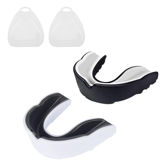 Youth Mouth Guard for Rugby Hockey Boxing - 2 Pcs Sports Mouthguard