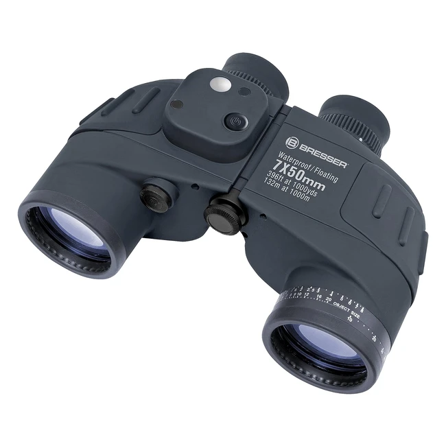 Prismáticos Bresser Nautic 7x50 WD con brújula, negro