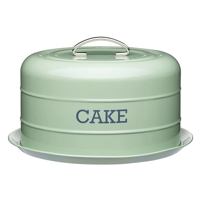 Teglia per torte KitchenCraft Living Nostalgia, verde salvia, ermetica e versatile
