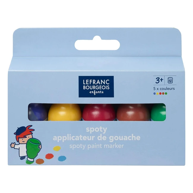 LeFranc Bourgeois Spoty Applicateur de Gouache pour Enfants 5 Tubes 70ml