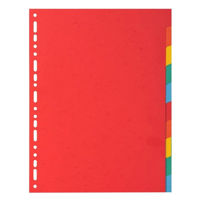 Separadores Exacompta 2010E en Cartulina Reciclada - 10 Pestañas Neutras - A4