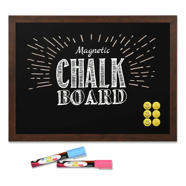 Dollar Boss Magnetic Chalkboard 40x60cm  Blackboard Kitchen Notice Board  Rust
