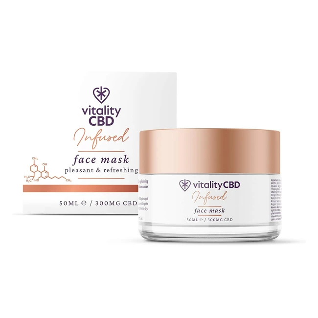 Deluxe CBD Face Mask - Vitamins A, C, and E, Shea Butter - 300mg CBD - 50ml